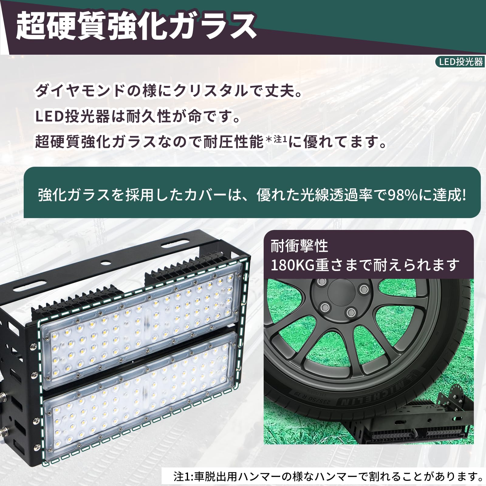 Amazon.co.jp: led投光器 屋外用 防水 100W 作業灯 100W 20000LM