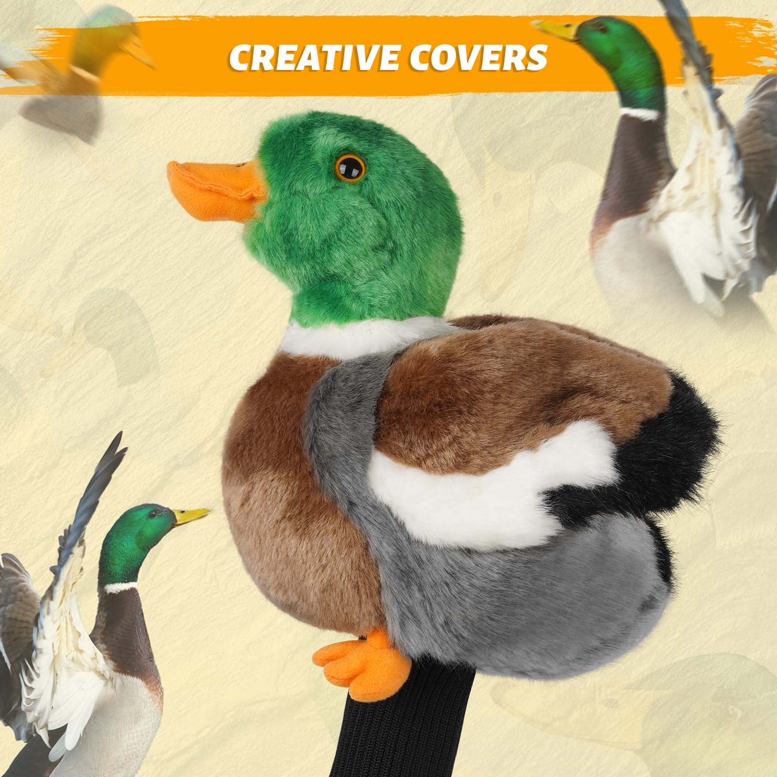 Housse de protection pour tête de club de golf 460 CC DR #1 Mignon pieuvre/tigre/oiseau/marmotte/tigre mignon/gorille/ours blanc/coccinelle/kiwi/monstre violet/tigre blanc/canard