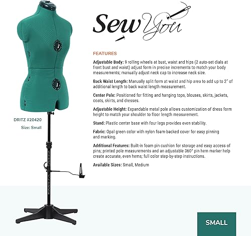 Miniatura 2 de Maniquí para costura Sew You de Dritz, ajustable, S