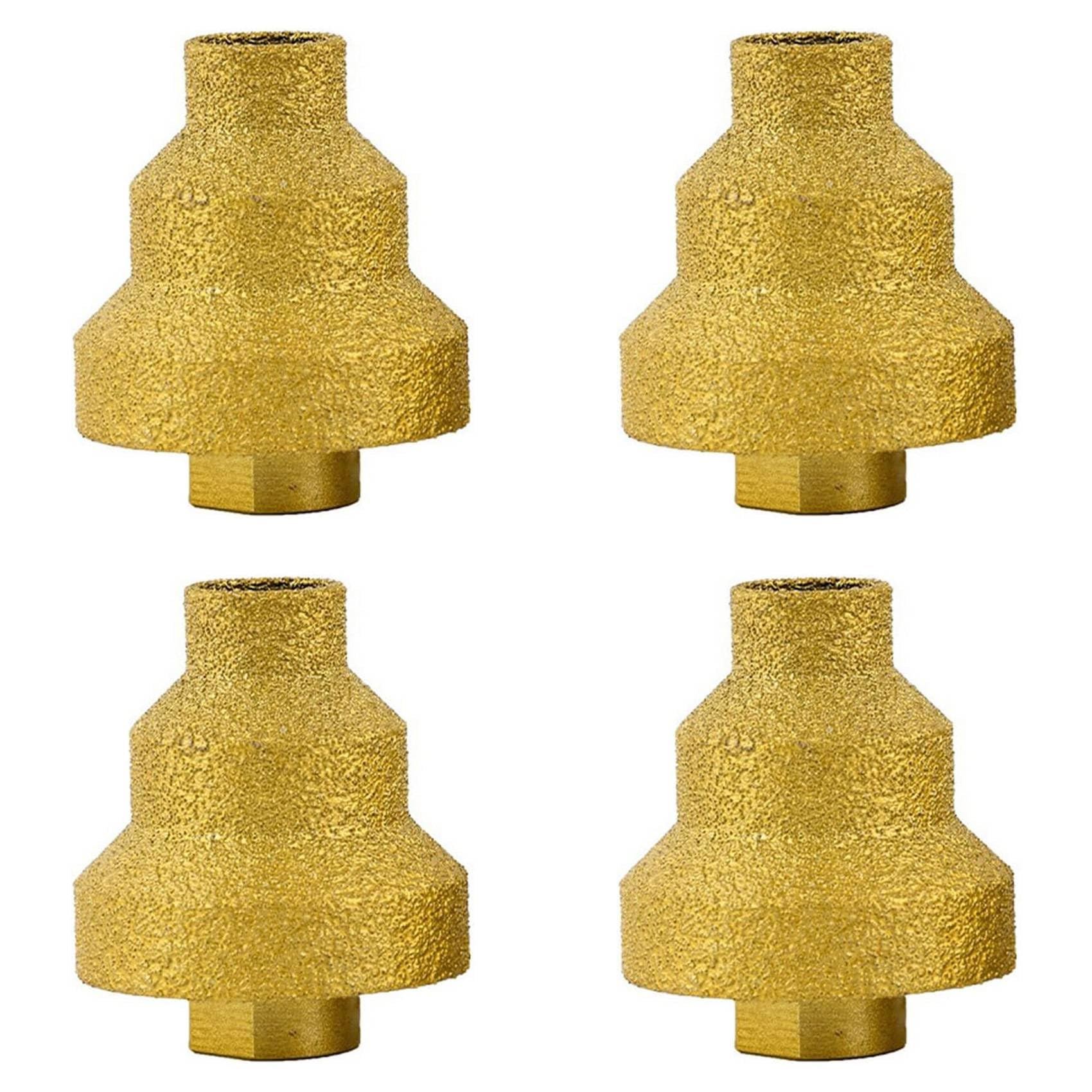 Jnchdghwa As Shown 4Pc 20-35-50Mm Chamfer Drill Bit Angle Grinder Saw M10 Thread For Enlarge Marble Tile Masonry Concrete Porcelain
