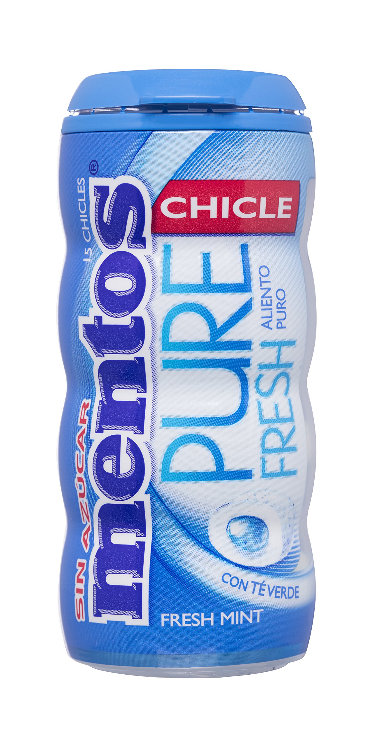 Mentos Pocket Chicle Menta, Sin Azúcar - 10 unidades de 30 gr. (Total 300 gr.)