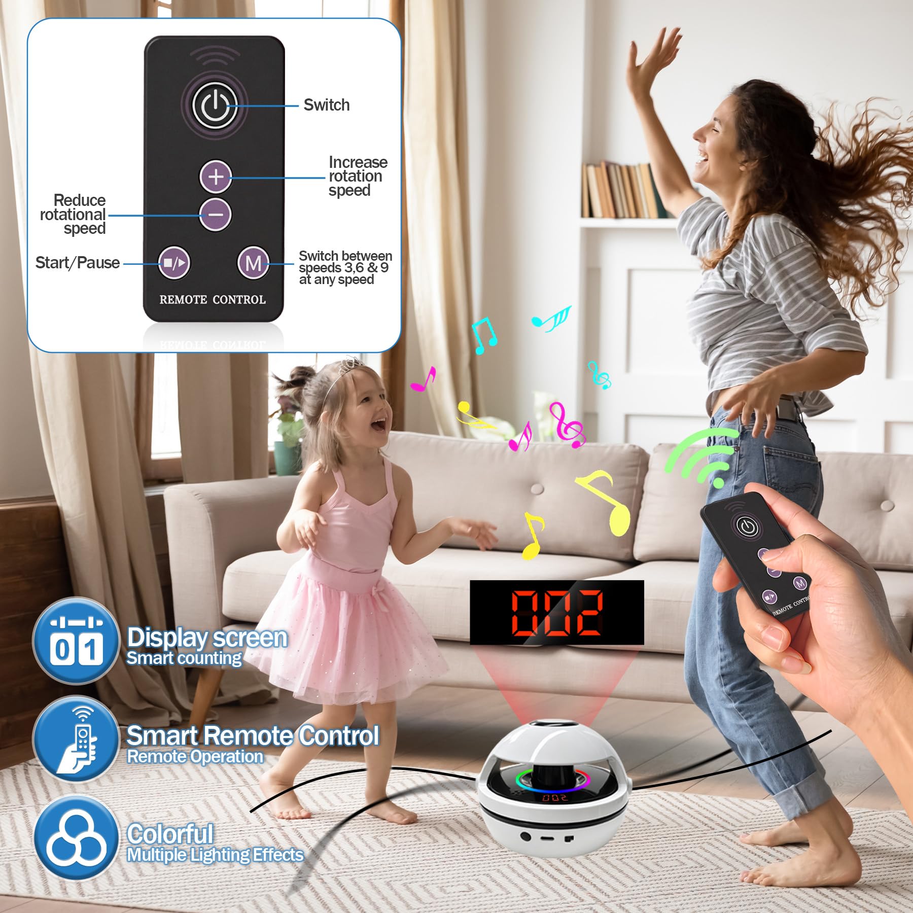 TZEKING Corda per Saltare Elettronica,Corda per Saltare Smart con Contatore,Regolabile da 1 a 10,Contatore a Display LED,Telecomando,Macchina per Saltare Bluetooth