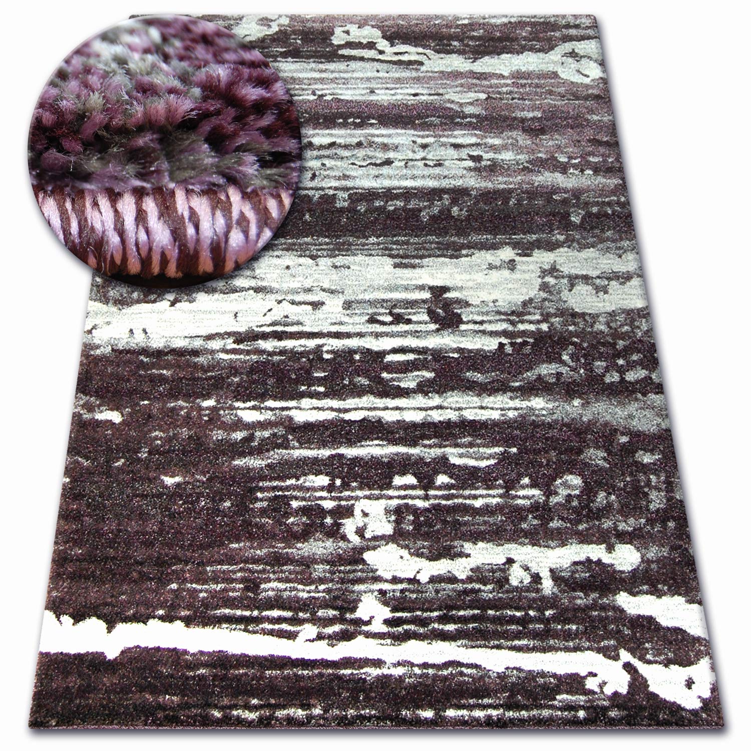 Tapis lilas 140x190 Shadow 9368 pour réchauffer une pièce au sol froid