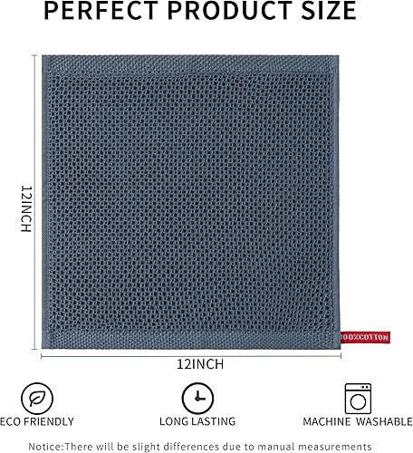 Miniatura 9 de joybest Toallas de cocina de algodón, paquete de 4 paños de cocina ultra suaves y absorbentes, de secado rápido, 18 x 28 pulgadas, color beige