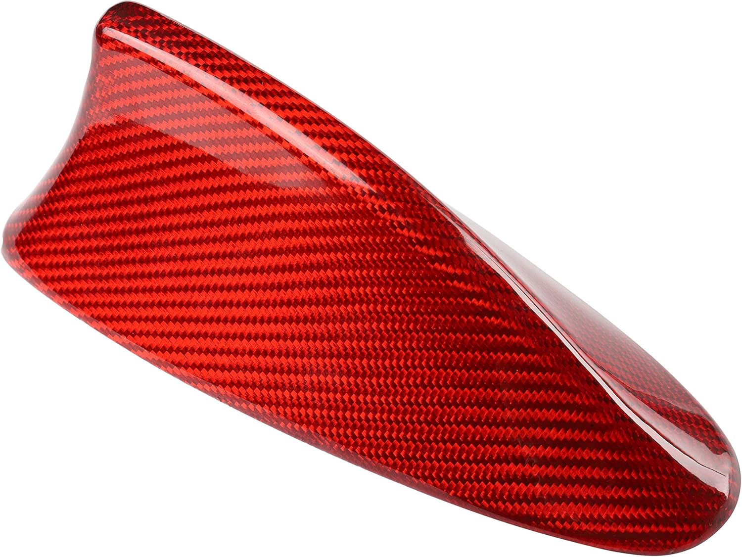 Real Carbon Fiber Auto Shark Fin Antenna Toppers Cover Trim Compatible with BMW F10 F11 F18 M5 F01 F02 (Red)