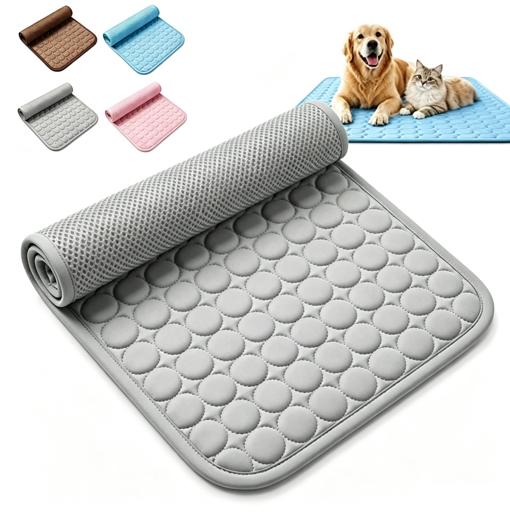 The Dog Hub Arctic Cooling Dog Mat (Grey, L-70X55CM)