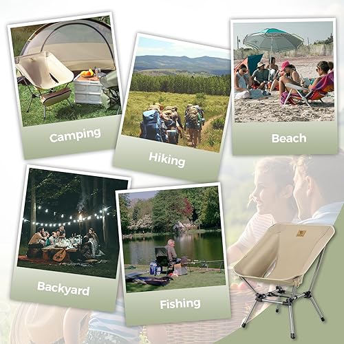 Miniatura 8 de Silla de mochilero portátil plegable silla de campamento sillas plegables compactas ultra ligeras al aire libre balcónjardínviajefiestasilla de