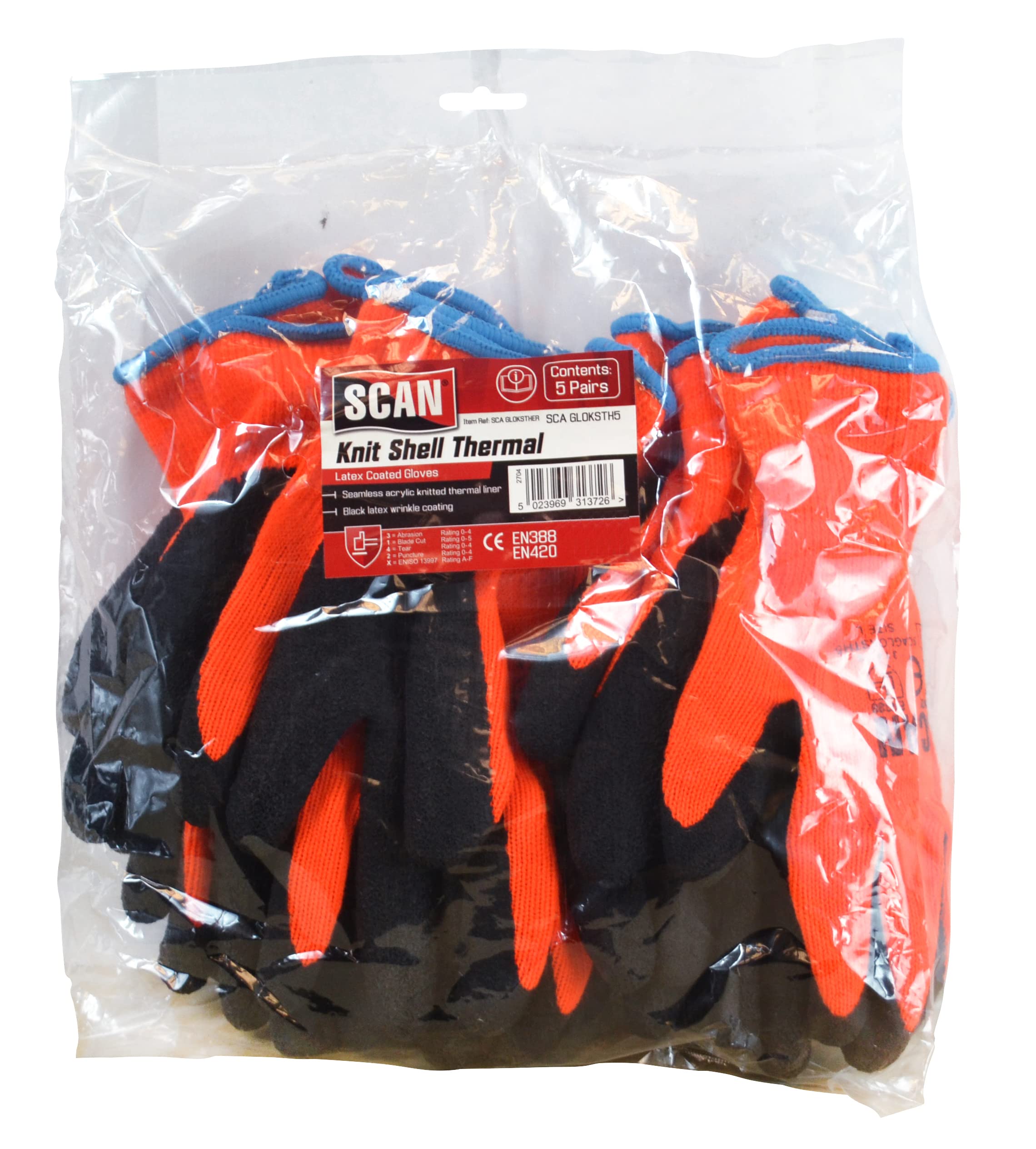 Dipped Thermal Latex Gloves (3Pair) - O'Tooles Tools - View #3