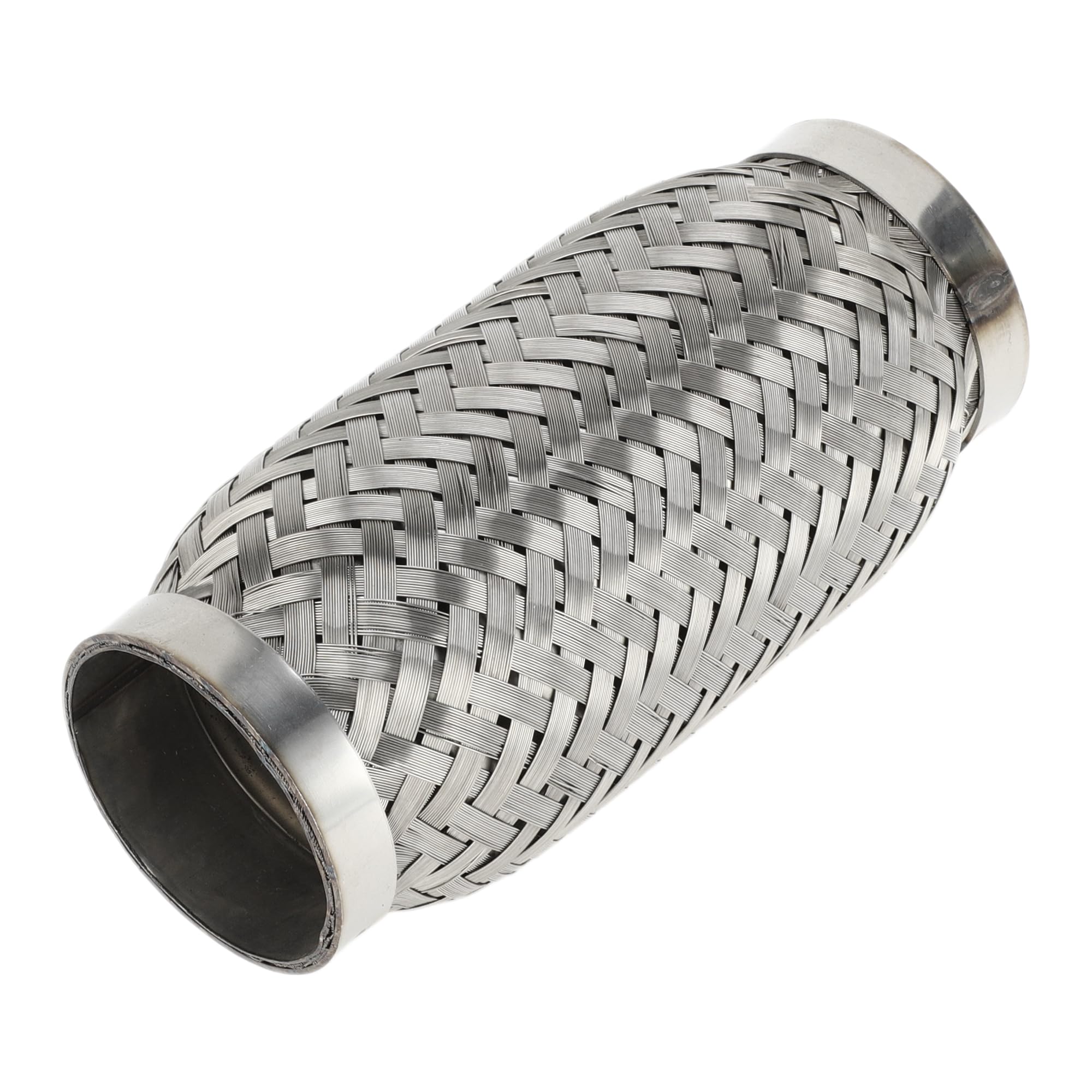 Tubo Flessibile per Scarico Auto 2.36 Pollici OD Tubo di Scarico Intrecciato Flessibile | Tubo Flessibile Universale Argento 1 Pz