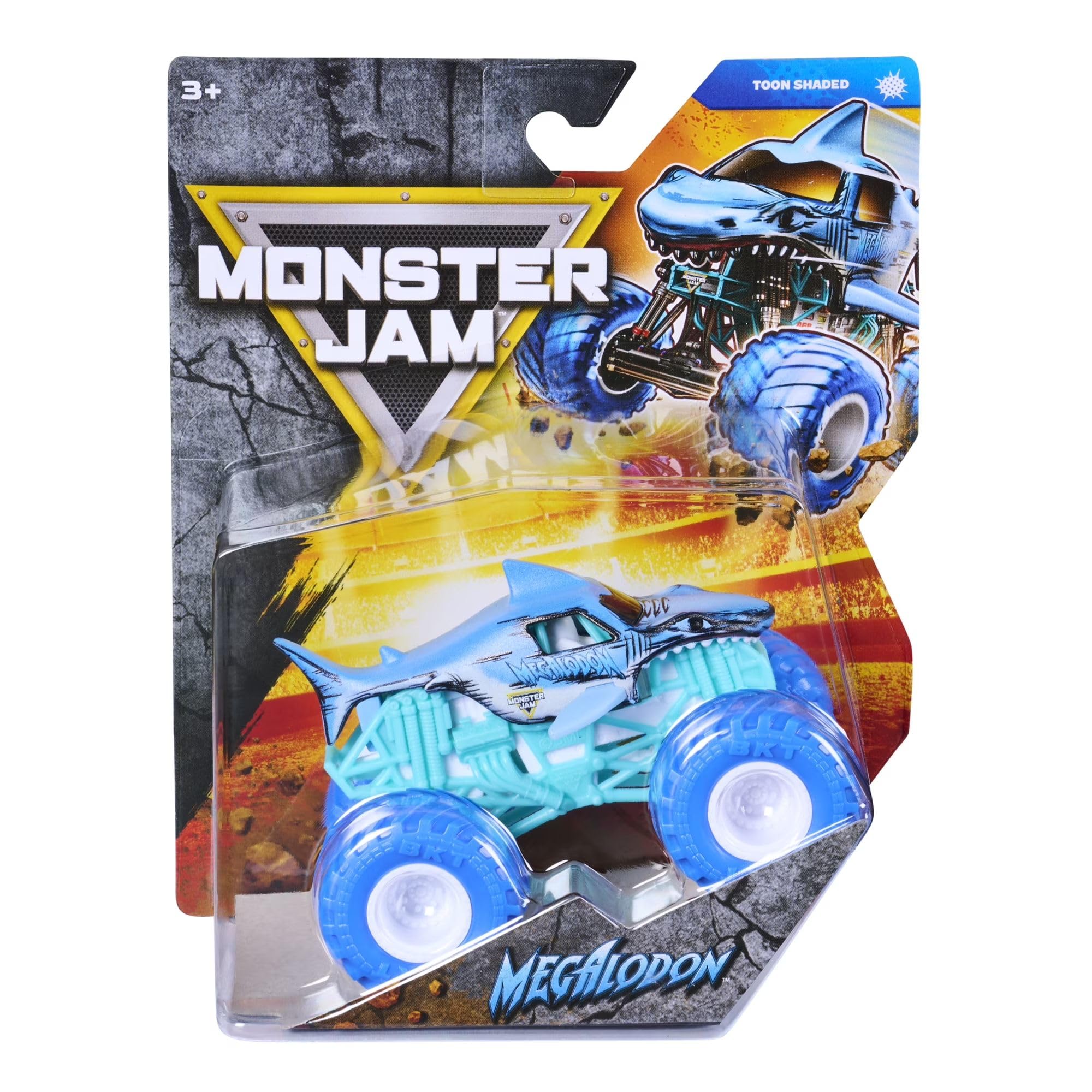 Monster Jam 2026 Official 1:64 Diecast Truck Series 46 Toon Shaded Megalodon