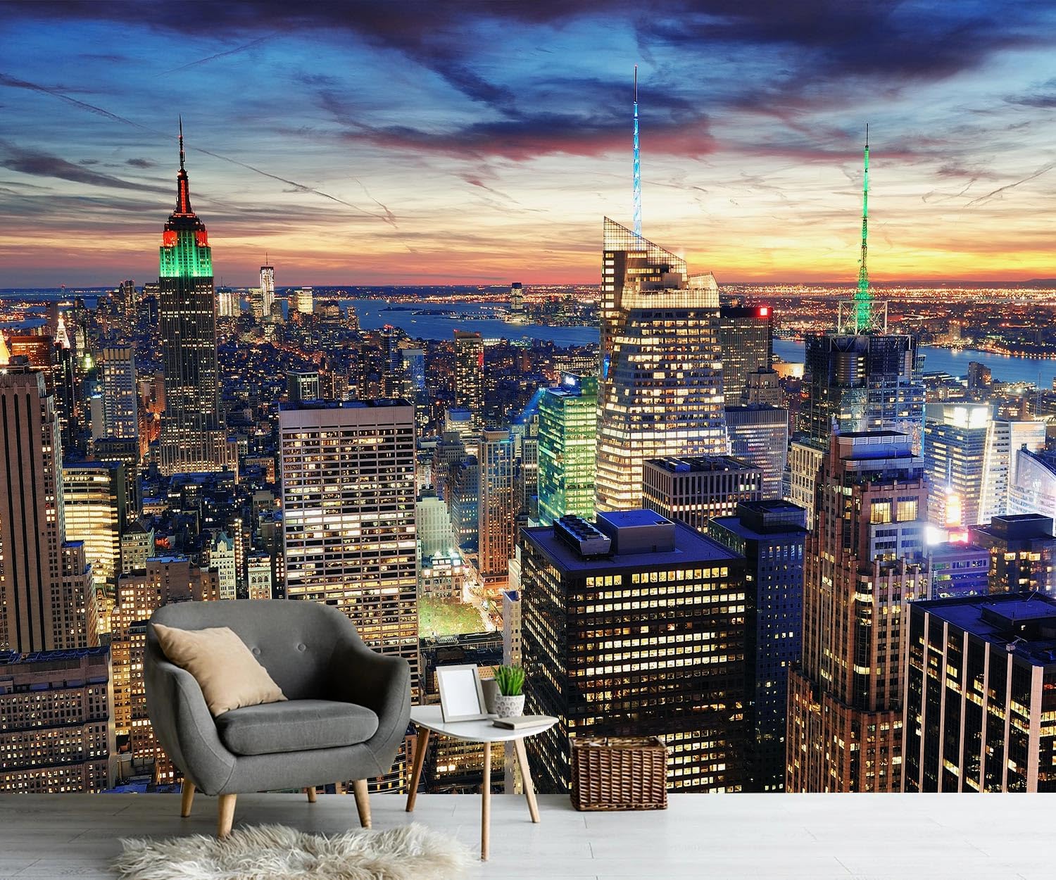 PYFFYP- New York City Wallpaper murals for Living Room?Not Peel and Stick?