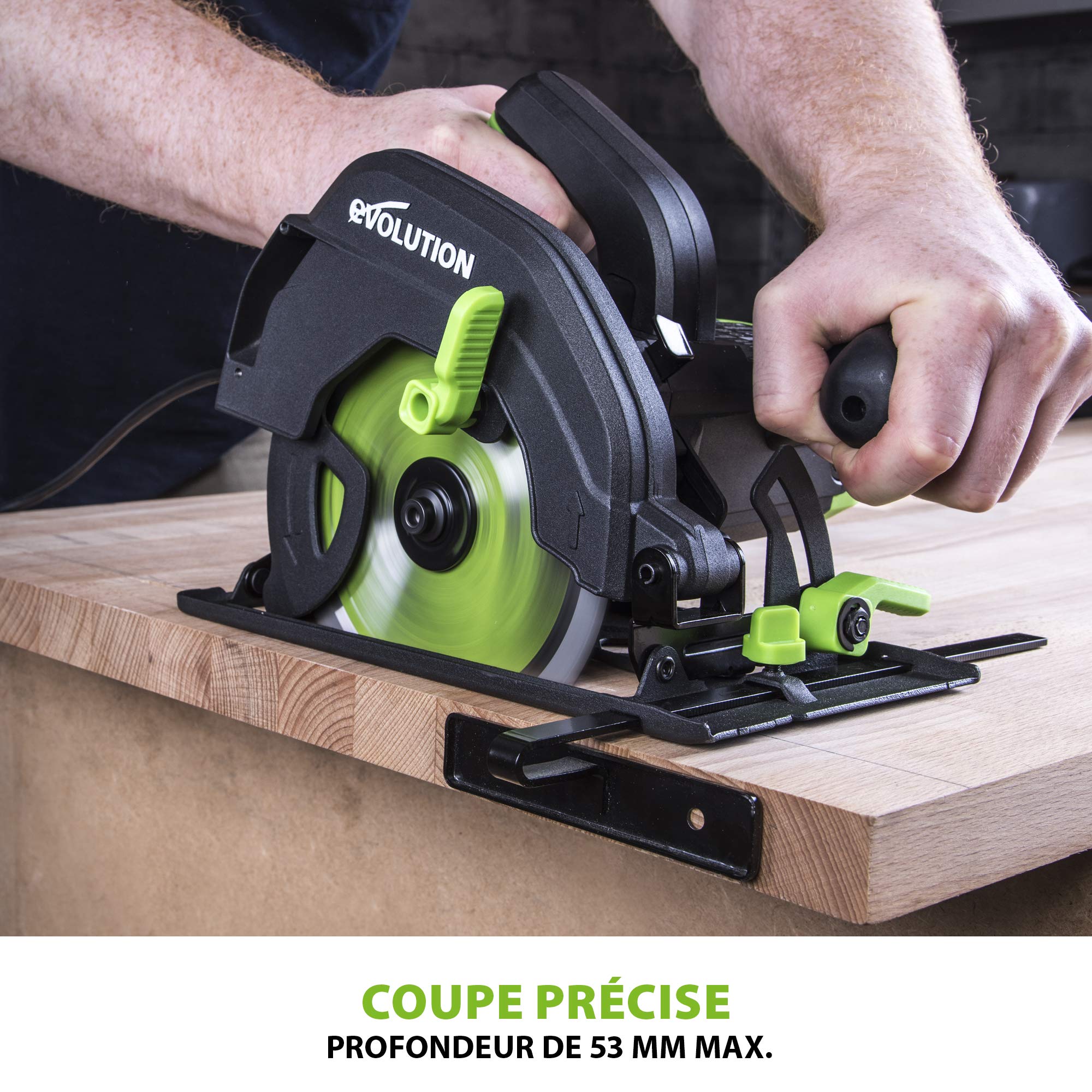 Evolution Power Tools F165CCSL Scie Circulaire Multi-Matériaux, Découpe l’acier, l’aluminium, le bois clouté, le plastique et bien plus, 165 mm (230V)