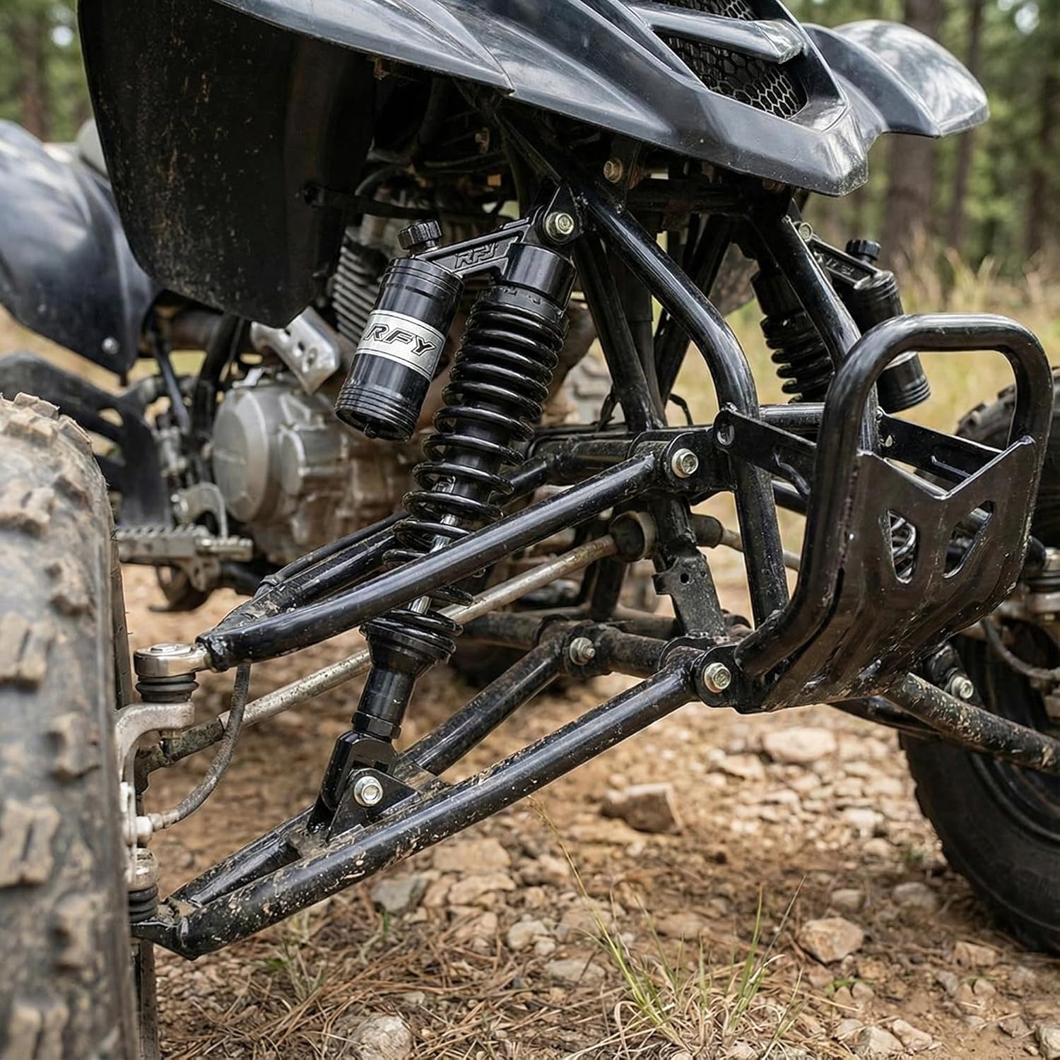 Mallofusa 320mm Pair Rear Motorcycle Shock Absorbers Suspension Eye to Clevis Universal for Kawasaki Honda Yamaha Suzuki Black