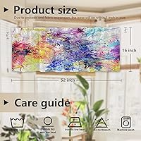 Vista 958 de Cenefas de cocina modernas con patrón de cobre marrón dorado para ventanas, cenefas opacas abstractas de marcas de arañazos y cortinas opacas