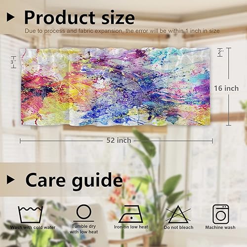 Miniatura 958 de Cenefas de cocina modernas con patrón de cobre marrón dorado para ventanas, cenefas opacas abstractas de marcas de arañazos y cortinas opacas