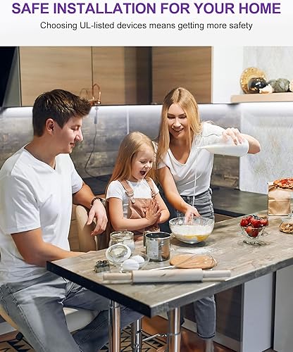 Miniatura 6 de HitLights Tira de luces LED de color blanco frío con certificación UL alta densidad 164 pies 600 LED 5000 K 48 W CRI 915 900 lúmenesm 12 V CC luces