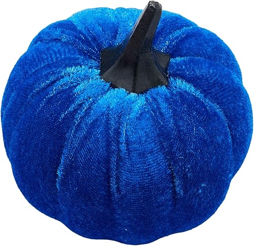 Kouoybt Citrouilles décoratives en velours ivoire assorties pour ferme, automne,
