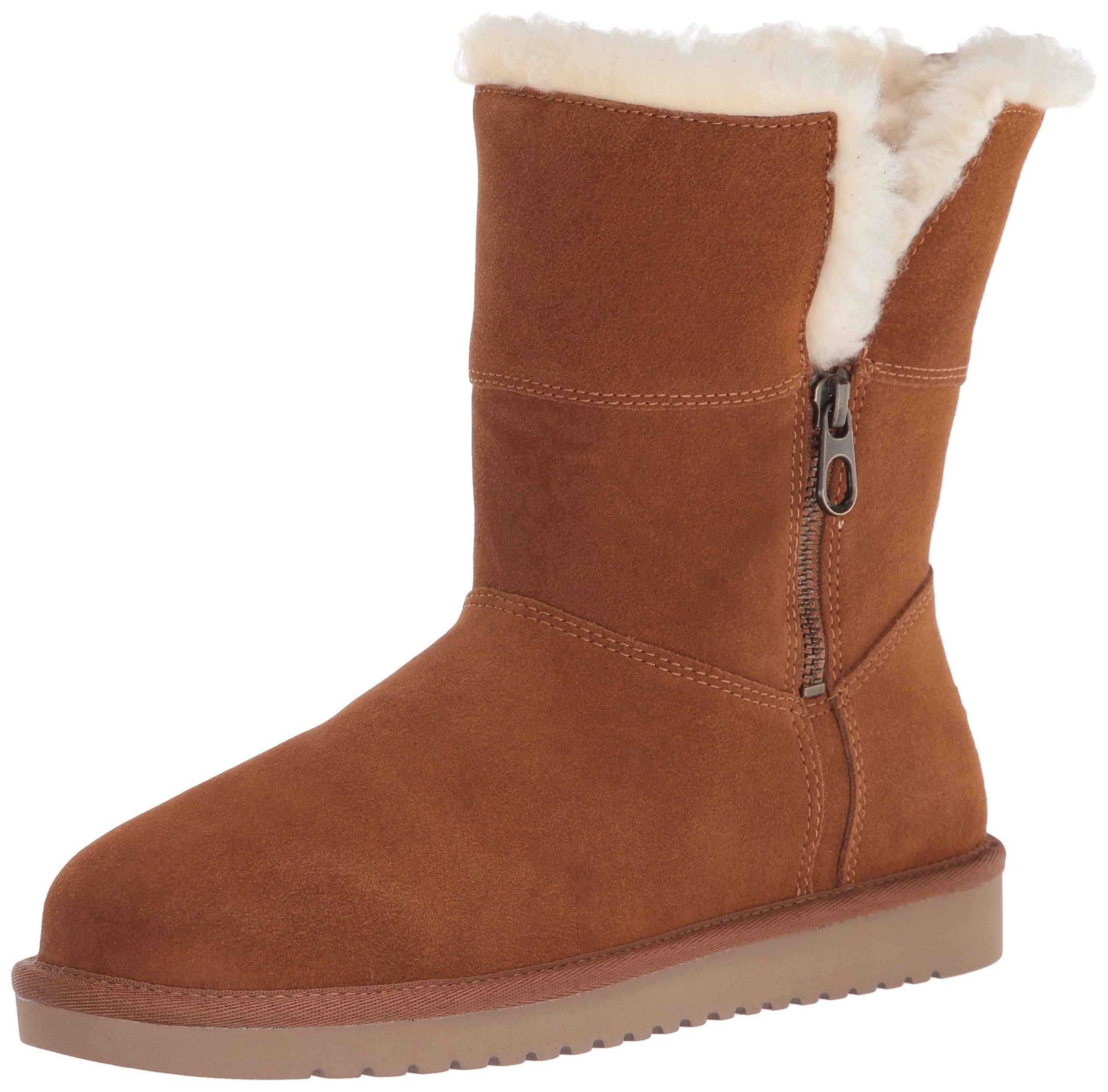 Koolaburra by UGG Womens Aribel Short Mid Calf Boot Chestnut 9 US