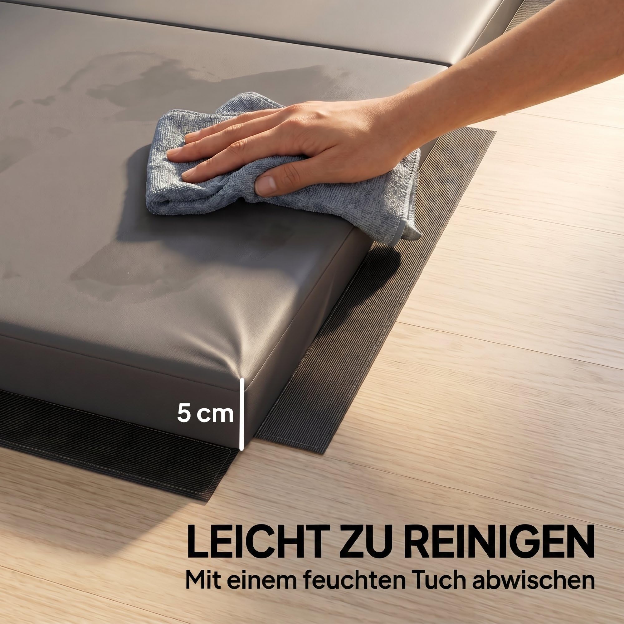 HOMCOM Esterilla de yoga plegable 180x80x5cm Gris