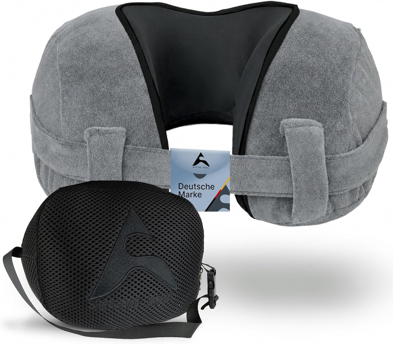 (-28%) Active Soul - Nackenkissen - Flugzeug - Auto - Memory Foam - mit Tasche