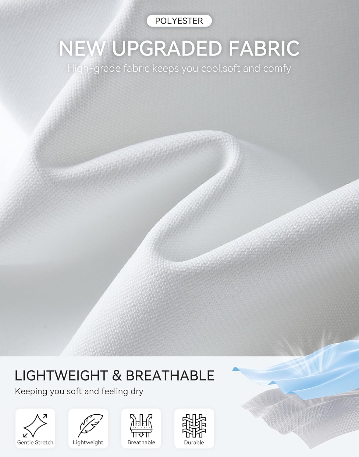 Pudolla Men's Golf Pants 30"/32"/34" Comfy Stretch Dress Work Pants Lightweight Quick Dry Casual Slacks Trousers with Pockets - Image 6