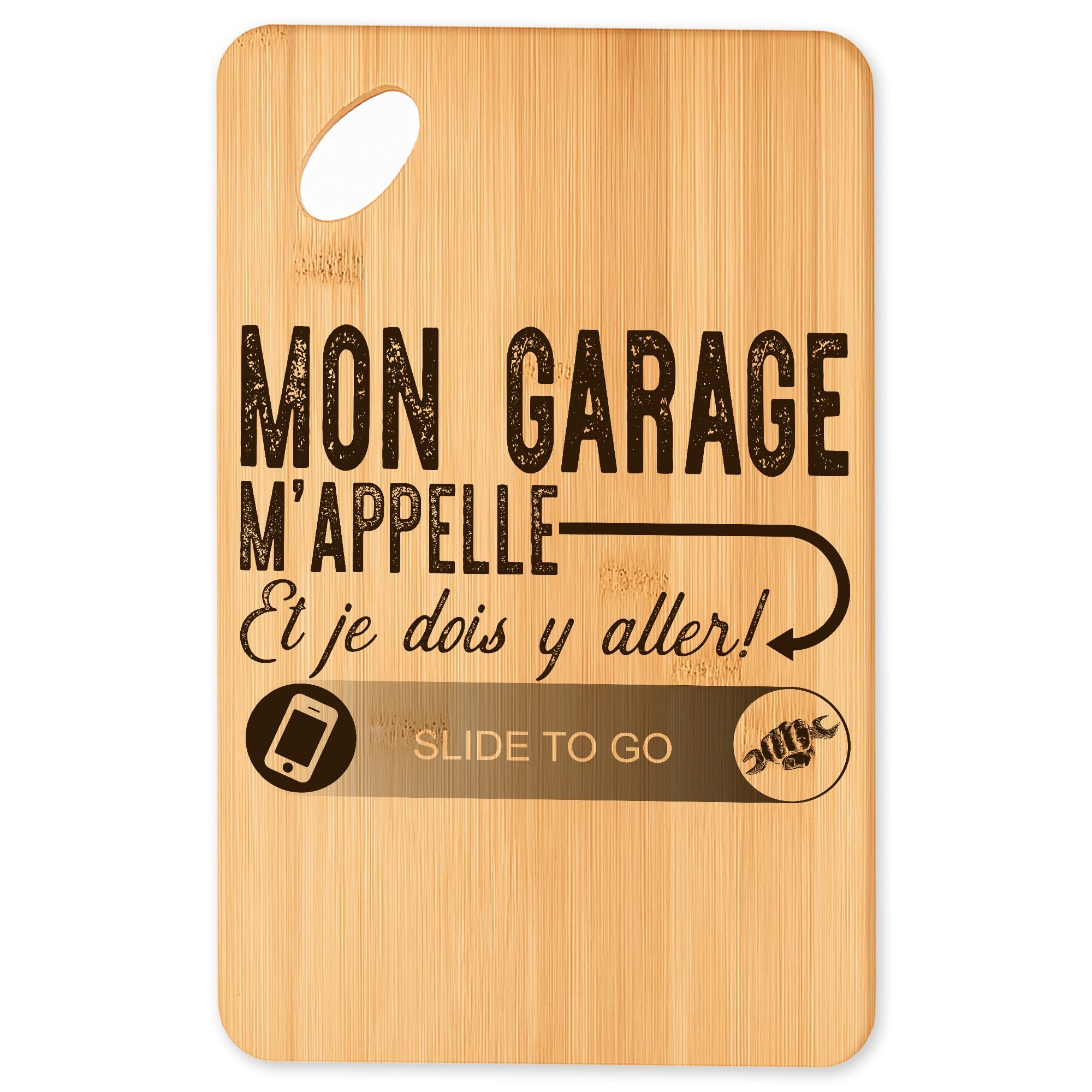 Planche à découper Garage 10, un plateau apéro en bambou de qualité supérieure