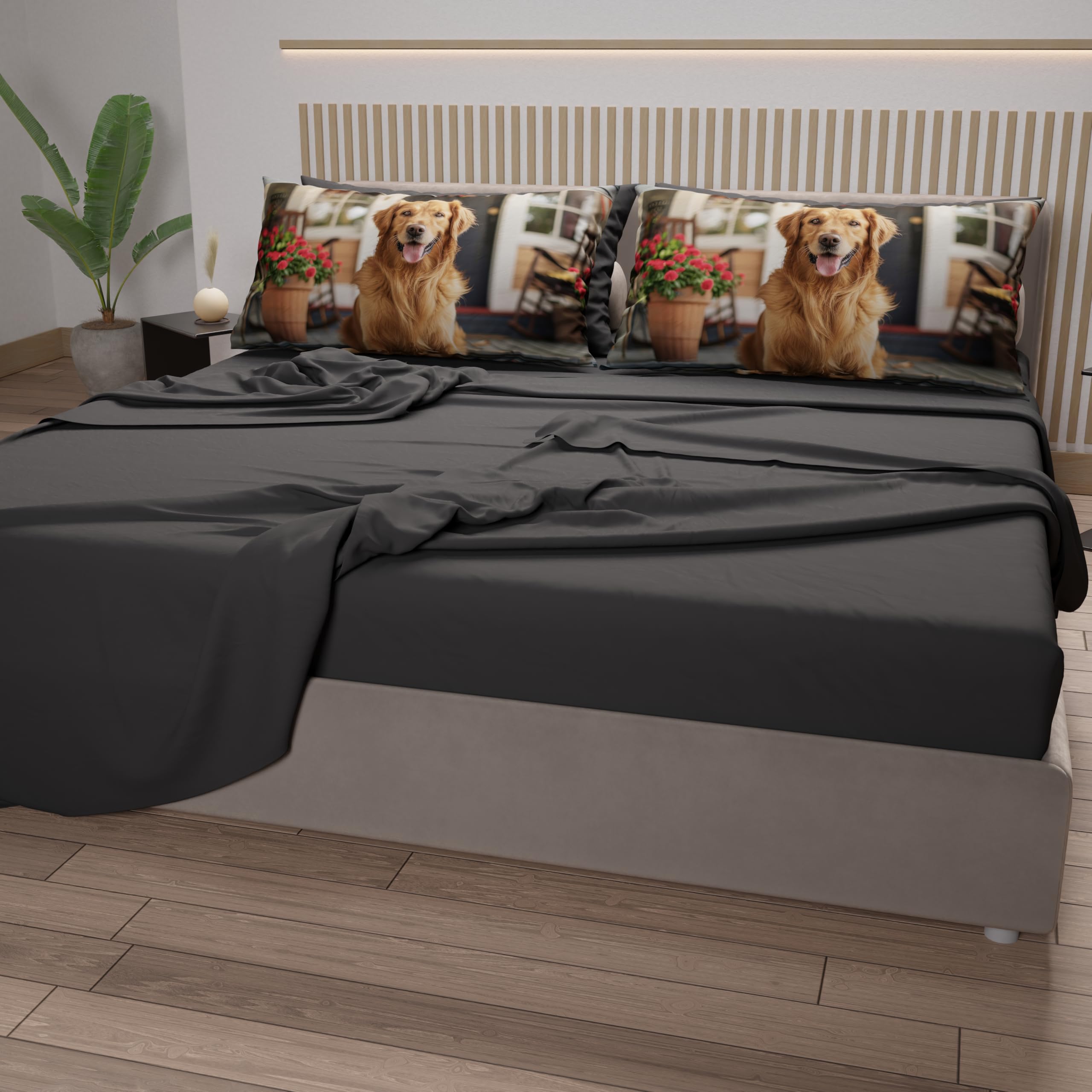 PETTI Artigiani Italiani, Animal Bed Linen with Dogs in Cotton with Pillowcases in Digital Print, Pizza and Half Sheets - Image 3