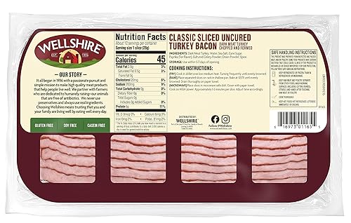 Miniatura 2 de Wellshire Farms tocino clásico de pavo en rodajas 12 oz