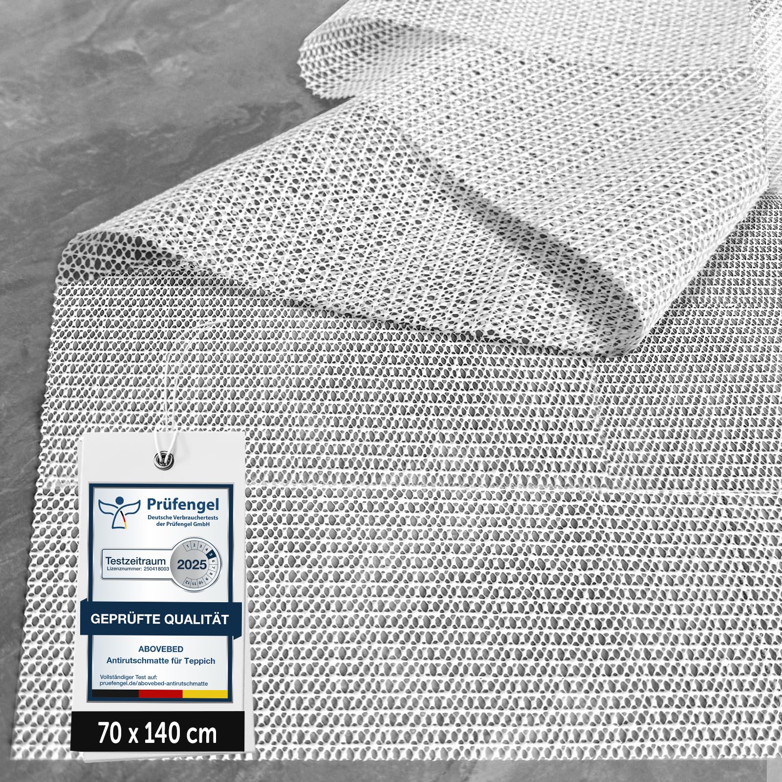 aboveBED Antirutschmatte für Teppich 70 x 140cm, Teppich Antirutschunterlage, Rutschmatte Teppichunterlage rutschfest Teppichstopper, Anti-Rutsch-Matte Mehrzweck für Schubladen, Regale, Tablett, Auto