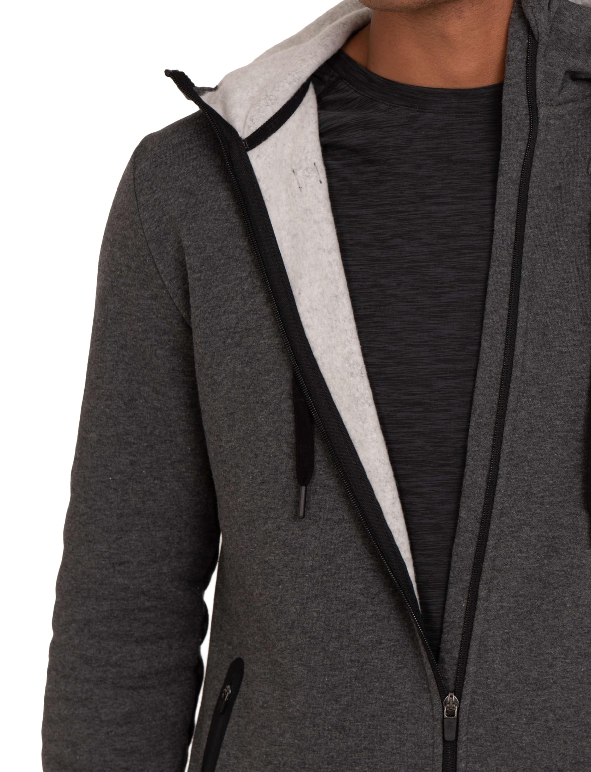 TCA Herren Revolution Hoodie Sweatjacke mit Kapuze und Reißverschluss