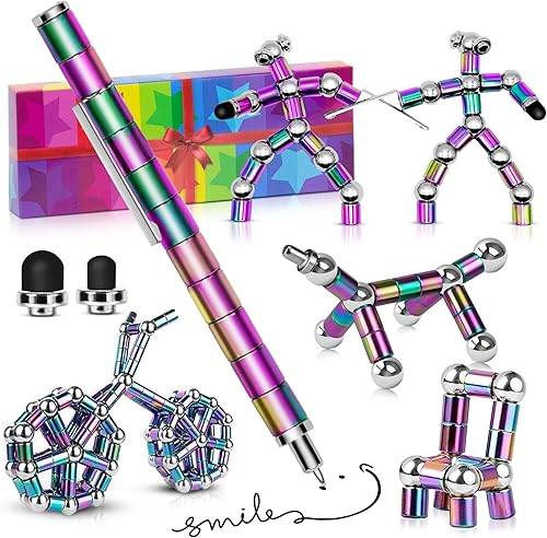 Bolígrafo magnético para ansiedad, juguete para ansiedad, regalo para el día de San Valentín, para novio, esposo, adultos, bolígrafo con imán de