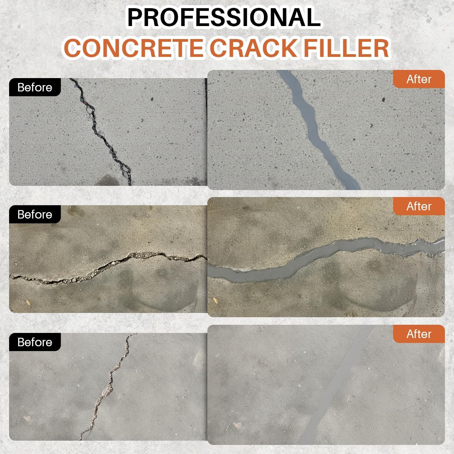 Concrete Crack Filler - Waterproof Repair -6 Concrete Crack Filler - Waterproof Repair -6