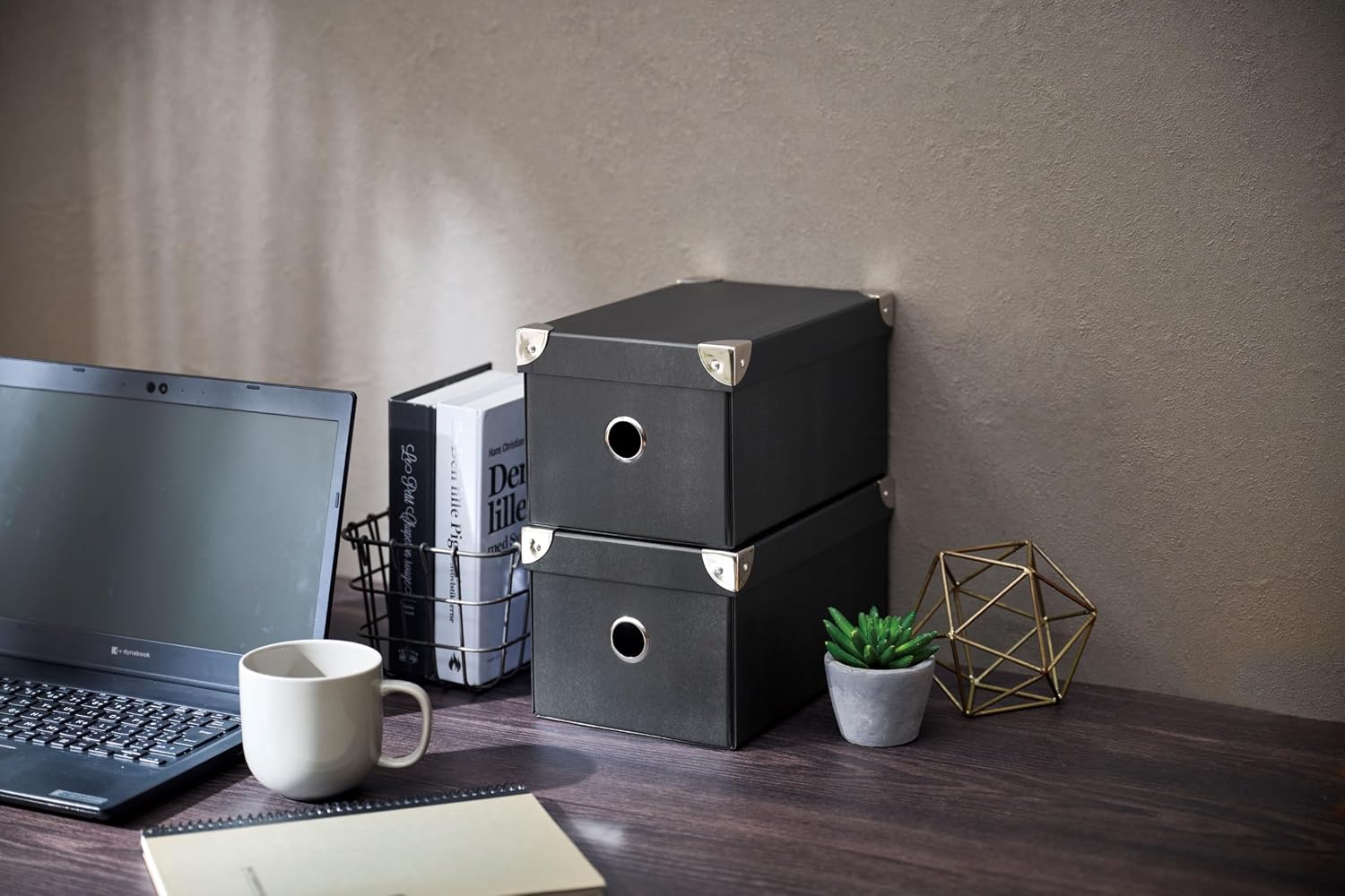 Pearl Metal N-7258 Storage Case, Storage Pulp Box, S Size, Product Size: Approx. 6.1 x 10.2 x 5.3 inches (15.5 x 26 x 13.5 cm), Black image 2