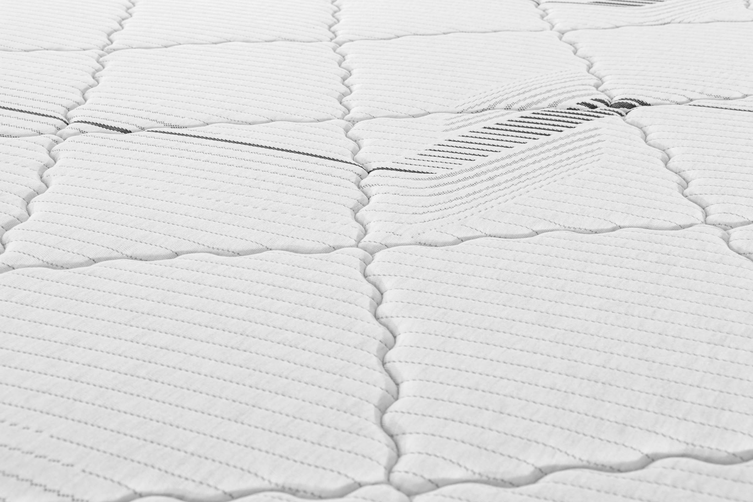 Matelas 90x190CM,Epaisseur 22CM,Luxe Matelas Confort Zones en Mousse à mémoire de Forme, Moelleux et Respirant (90x190x22CM)