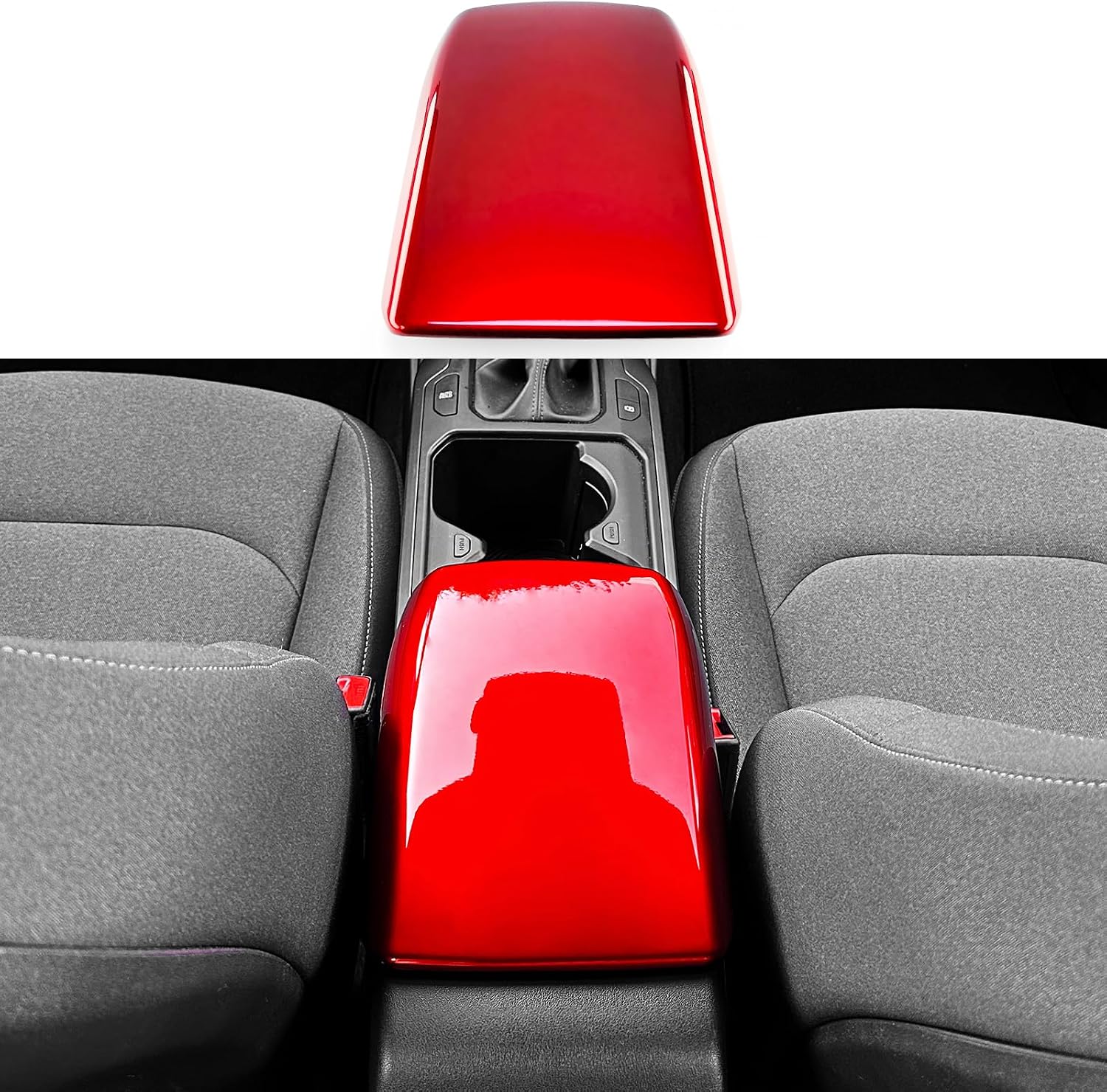 YOUTOOCAR Center Console Armrest Cover Compatible with Kia K4 2025-2026 Accessories (Red)