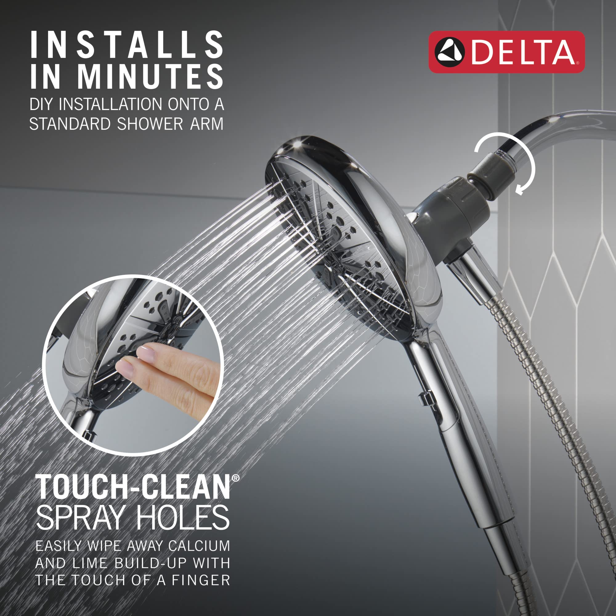Delta Faucet 6-Spray SureDock Magnetic Shower Head with