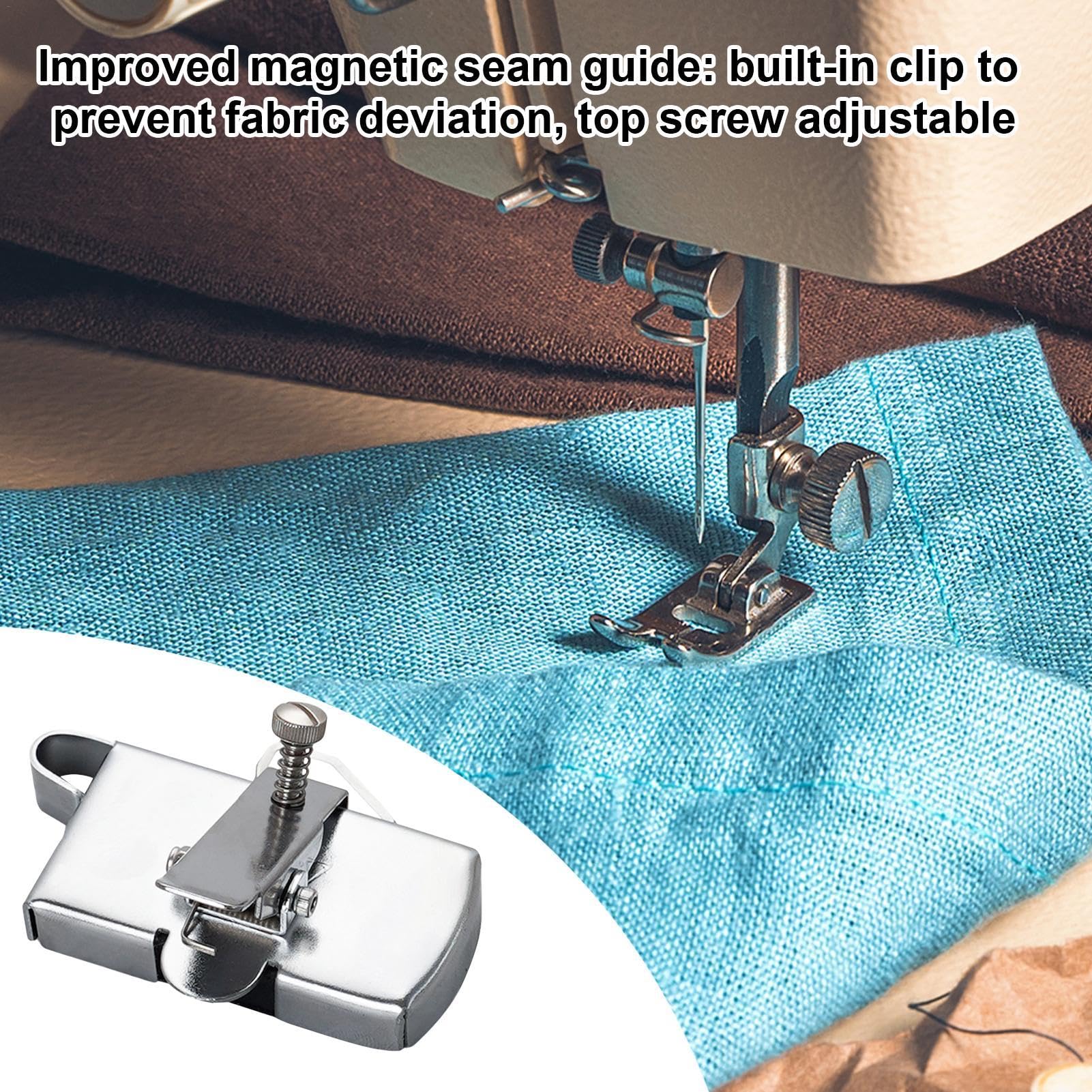 Guida magnetica per macchina da cucire, Magnetic Seam Guide, Guida Magnetica per Macchina da Cucire Multifunzione, Forniture per Cucire Guida orlo, Accessori per Cucire(A