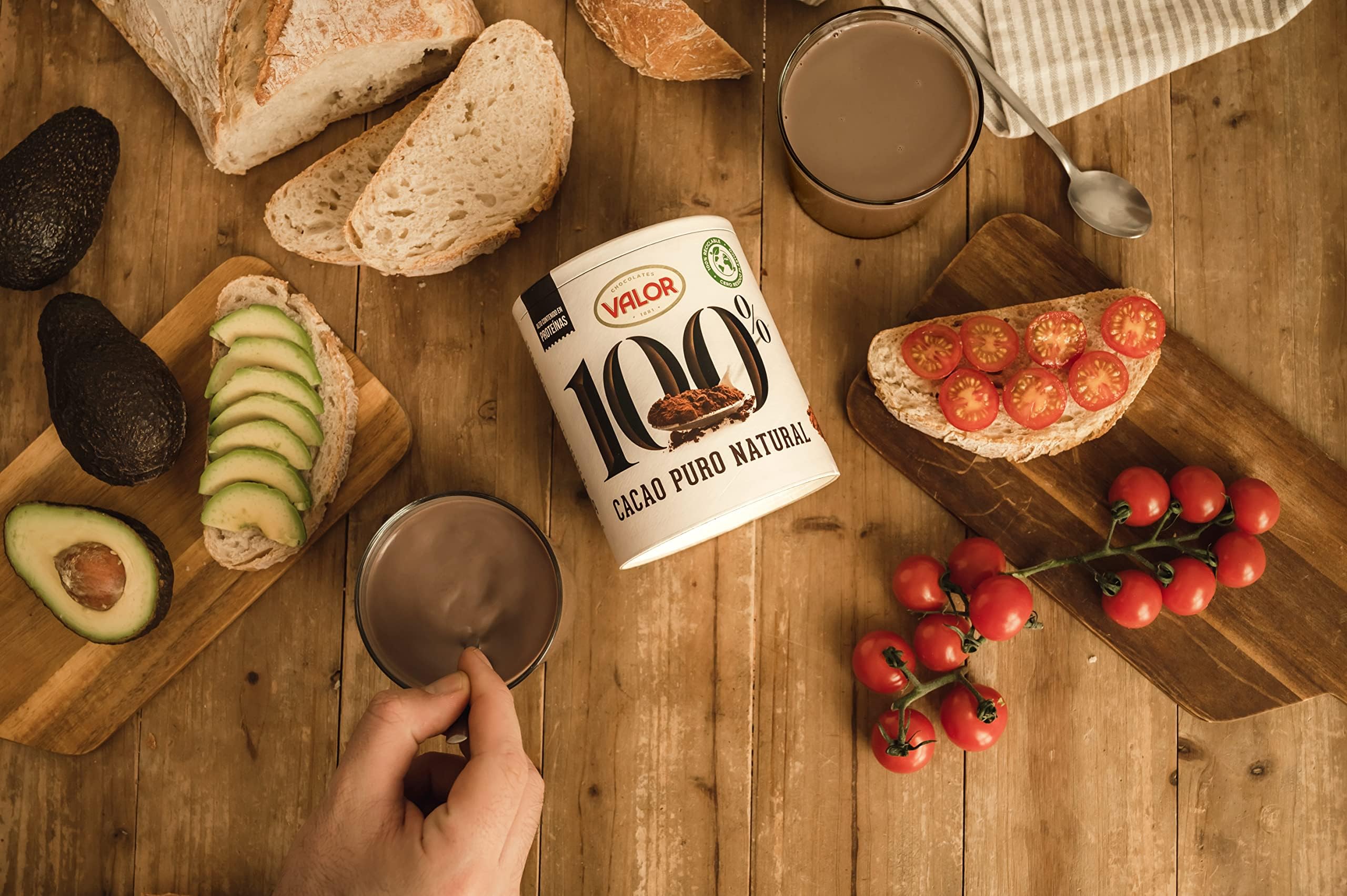 cioccolato a la taza valor 100% cacao 250 gr