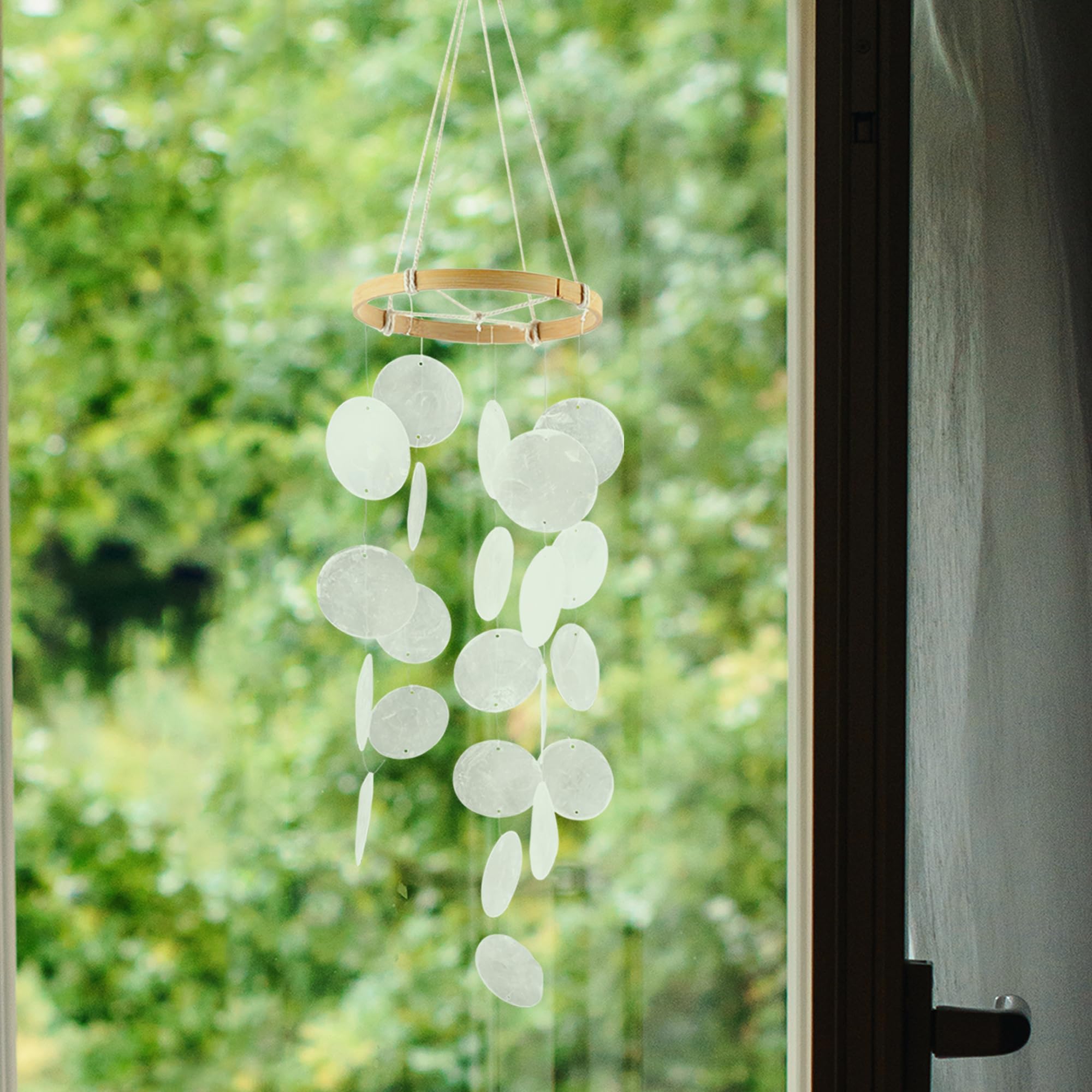 Amazon.com : Handmade Capiz Wind Chimes for Outside, Outdoor