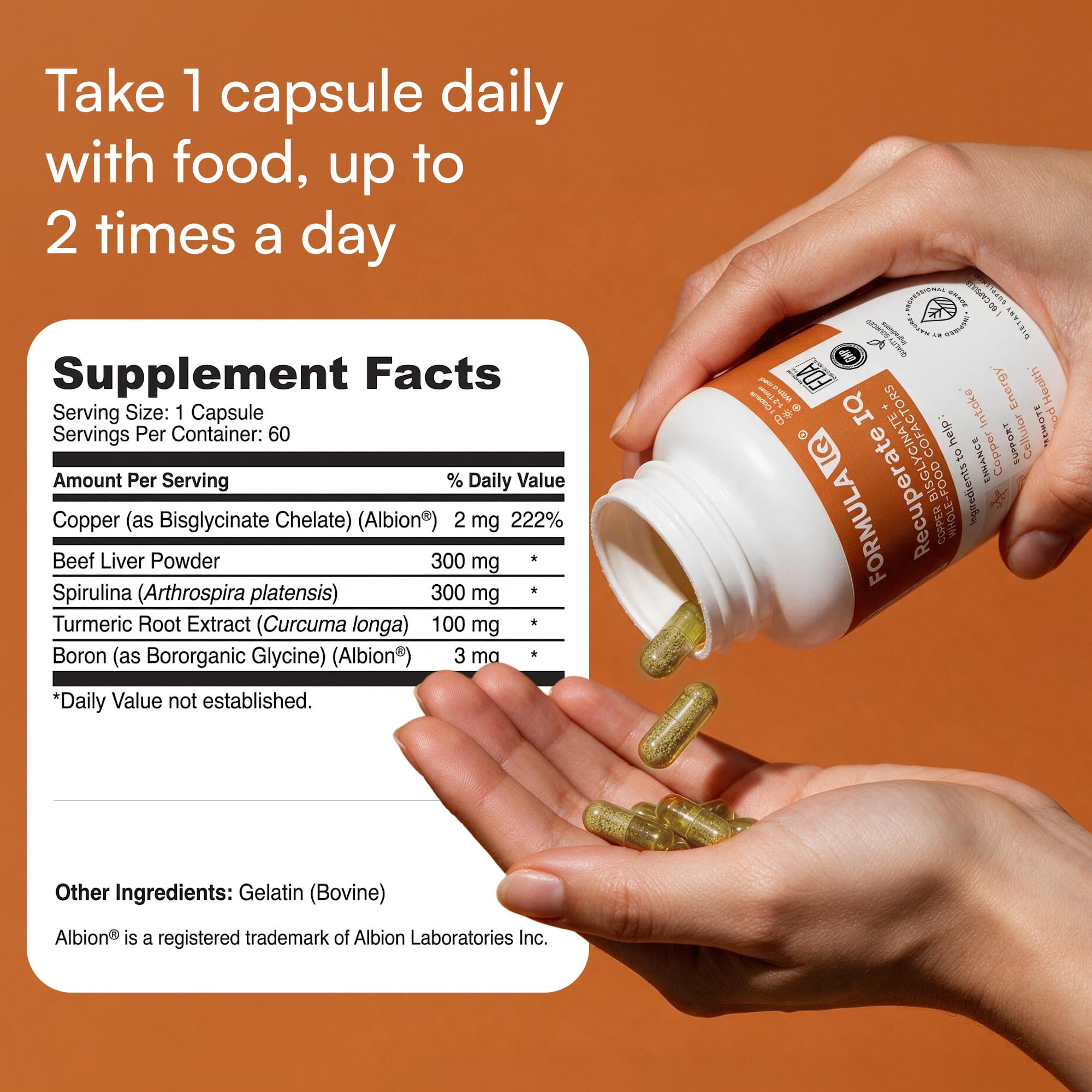 Formula IQ Recuperate IQ Copper Supplement | High Absorption | 60 Capsules — Amazon image 5