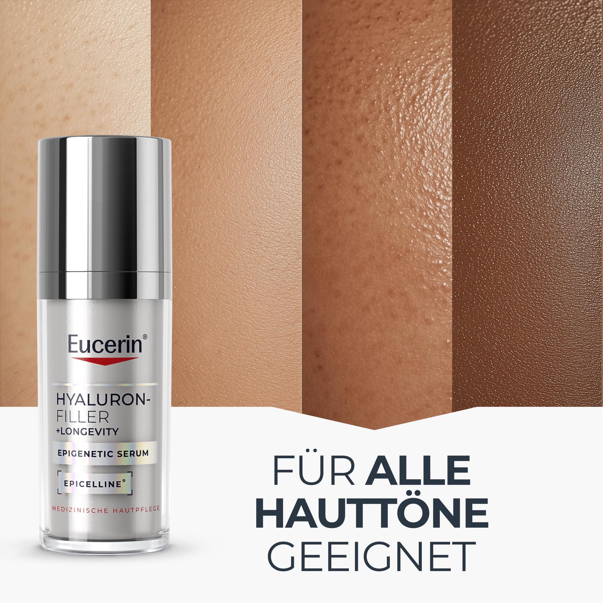 Eucerin Hyaluron-Filler +Longevity Epigenetic Serum 30 ml, Gesichtsserum | Anti Age Pflege korrigiert Zeichen der Hautalterung, reduziert Falten & strafft die Haut, mit Hyaluronsäure & Epicelline