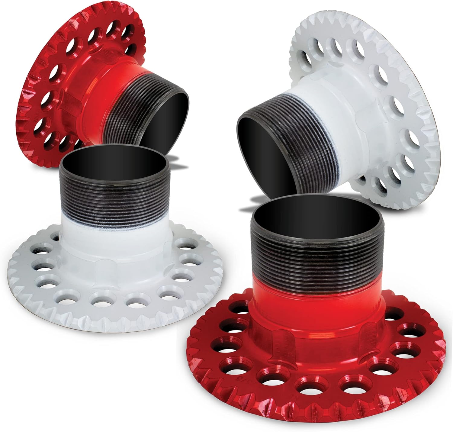 MOTOTEKS Wire Wheel ADAPTERS for Lug Knock Off Set of 4 PCS