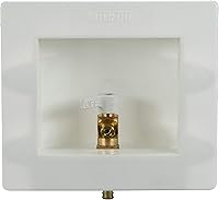 Vista 4 de Water-Tite 87978 Caja de salida cuadrada para máquina de hielo, válvula de pararrayos de martillo de latón de un cuarto de vuelta, conexión de sudor