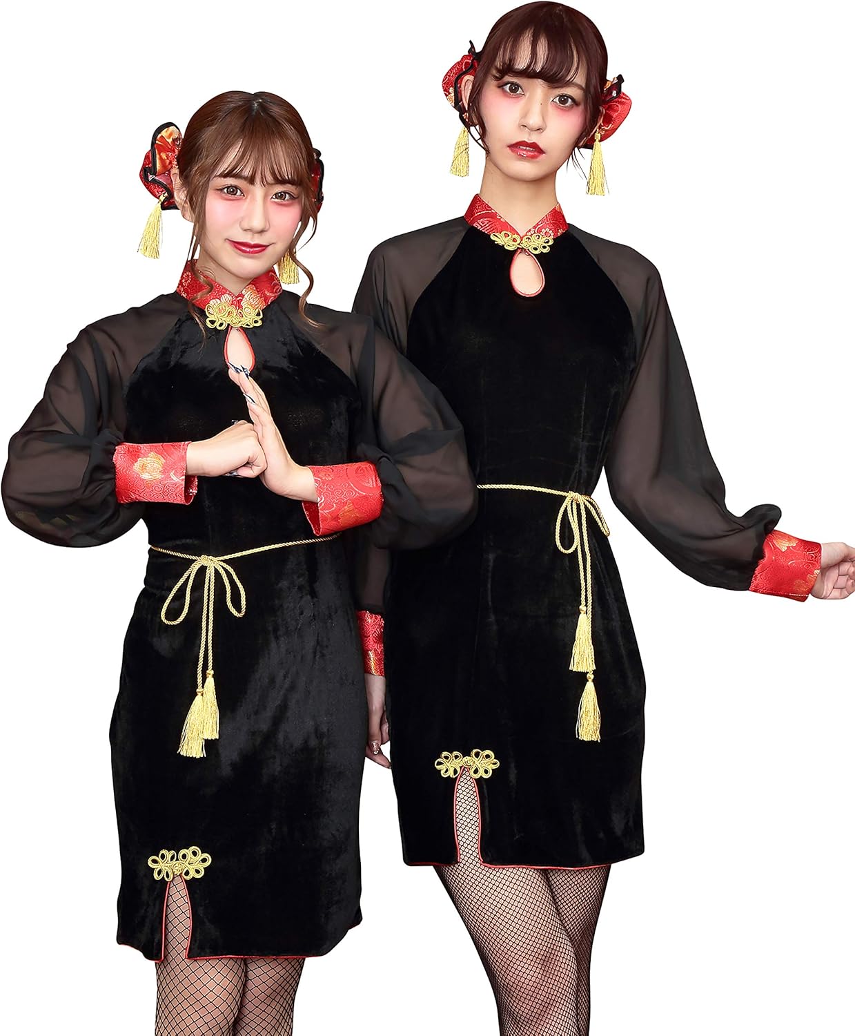 クリアストーン(Clearstone) コスプレ ハロウィン ベロアチャイナガール レディース ブラック クリアストーン(Clearstone) コスプレ ハロウィン ベロアチャイナガール レディース ブラック