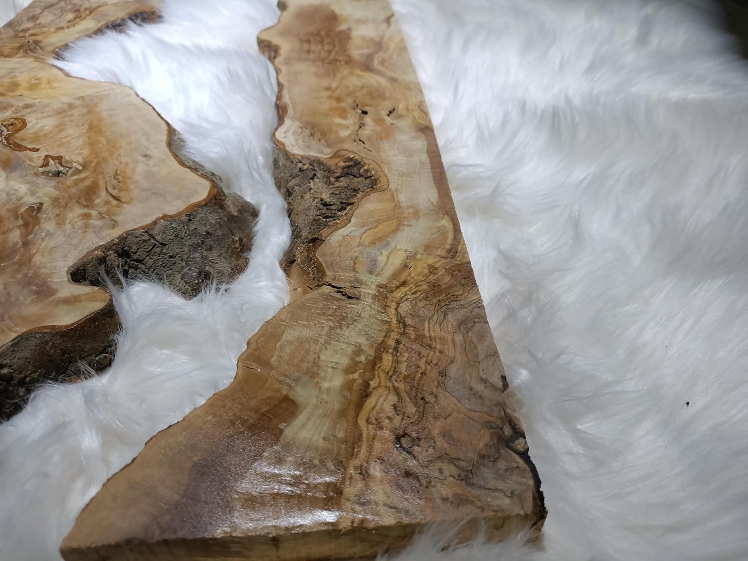 Live Edge Olive Wood Slab Set, 24 inches, 2 Pieces, Ready for DIY and Epoxy River Table
