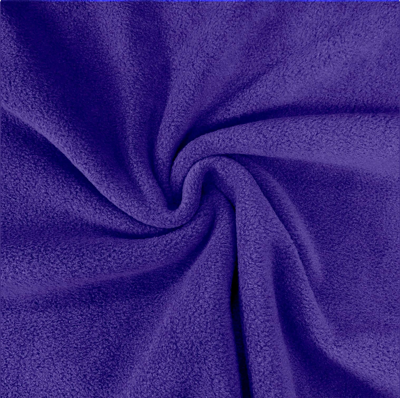 Antipil Plain Fleece 60" Wide 150cm - (Per Metre) (Purple)
