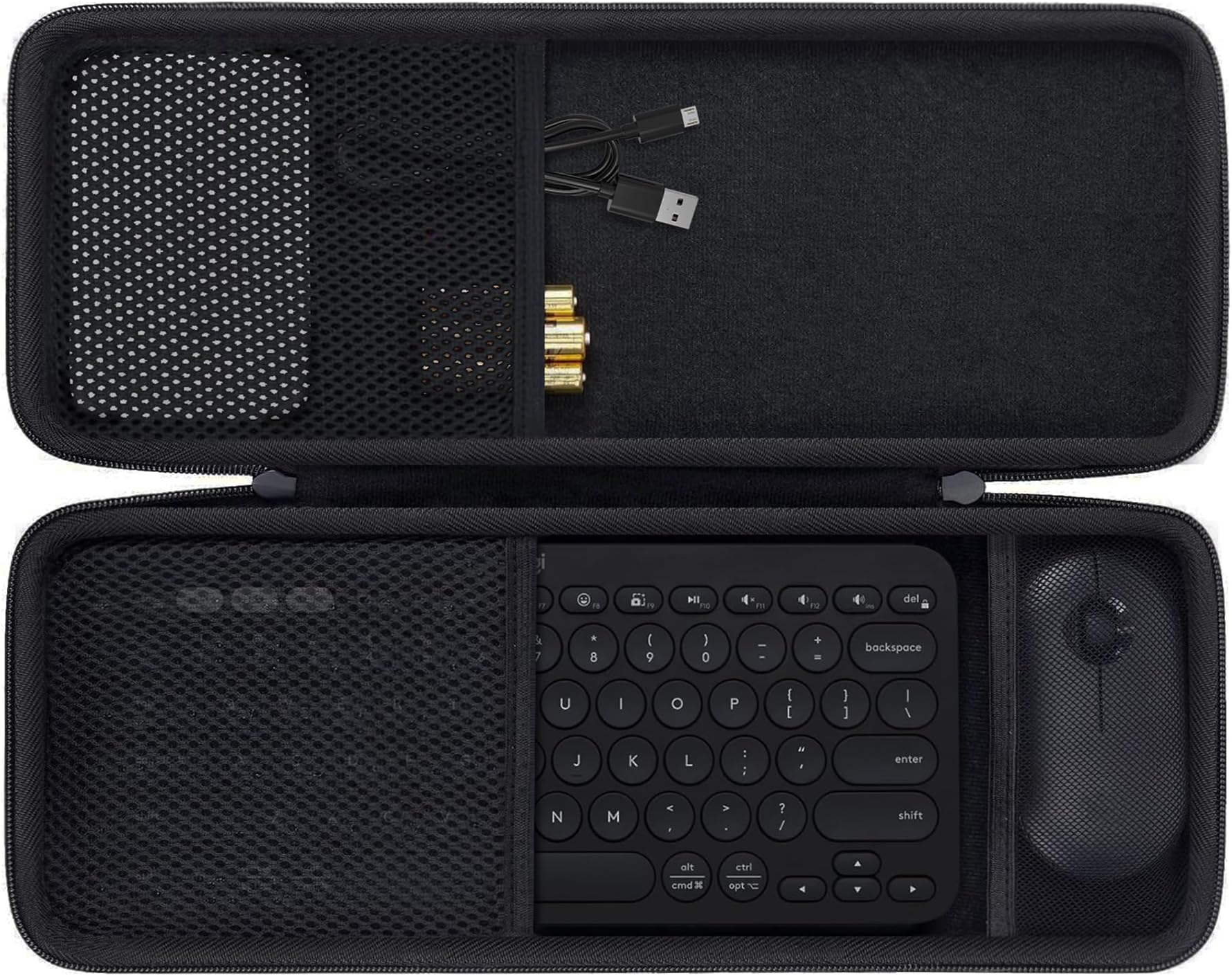 Hard Case Compatible With Logitech Pebble 2 Combo K380 K380S Keys + M350 Wireless Keyboard And Mouse (Black)