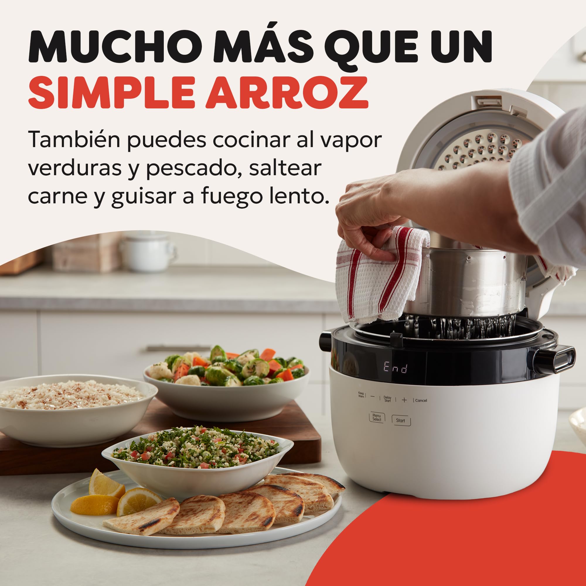 Instant Pot - Olla arrocera y vaporera, 2.8 L (12 tazas) – con recipiente antiadherente apto para lavavajillas, cesta de vapor de acero inoxidable, taza medidora, cuchara para arroz