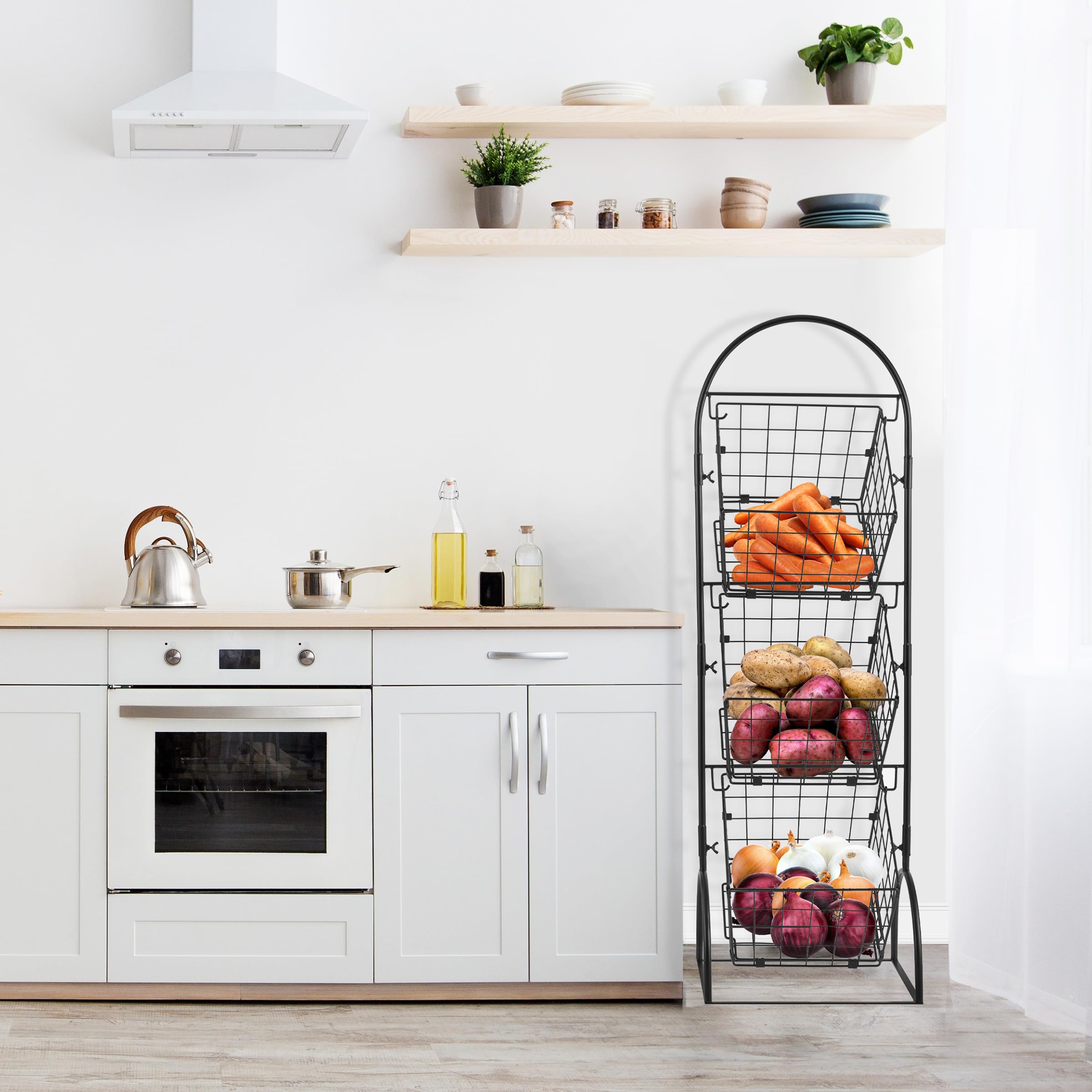 Sorbus Panier De Marché à 2 étages En Fil De Fer Pour Fruits, Légumes,  Articles De, image size:2400x2400