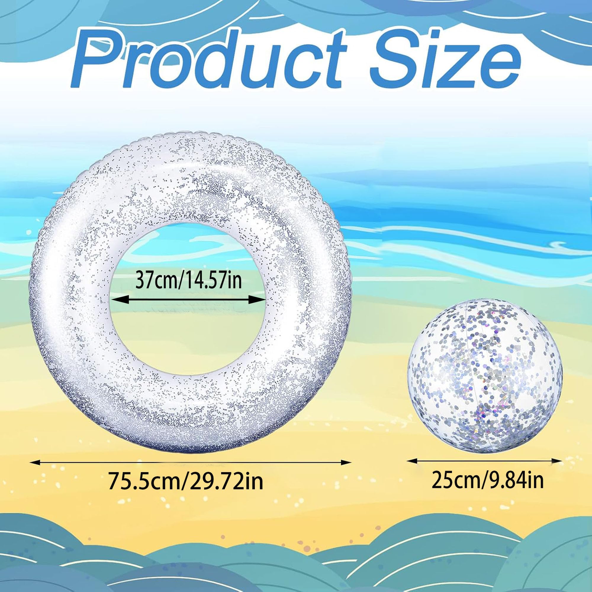 Anello gonfiabile per piscina gigante con serbatoio d'acqua e pistola ad acqua, galleggiante gonfiabile per piscina per il relax durante le feste in piscina, adatto per feste in piscina per bambini co